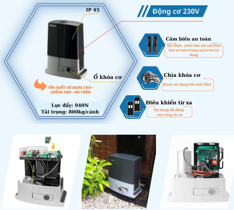 Motor Cổng Trượt BENINCA Bull 8M.P